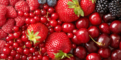A variety of berries