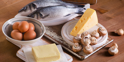 fish, cheese, and mushrooms for vitamin d3